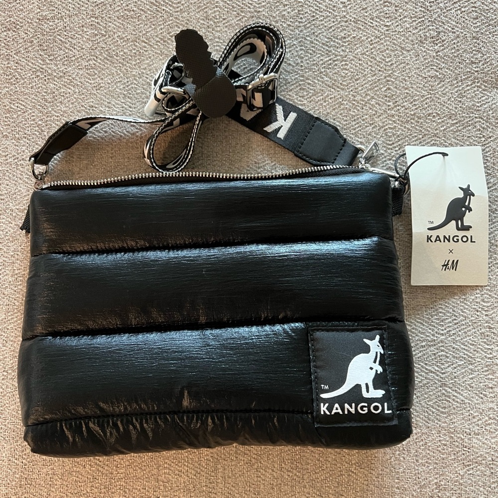 Kangol Black Crossbody Bag with Minimalist Design